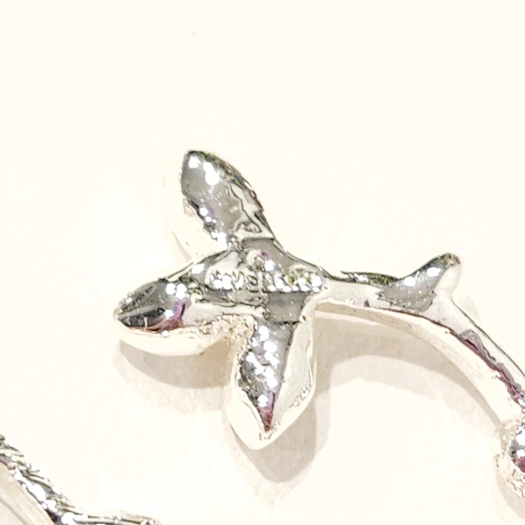 Vintage Givenchy Silver Tone Swarovski Crystal Floral Hair Barrette Clip NWT main image 9